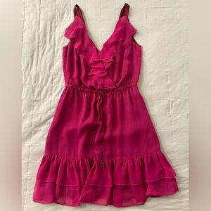 Fuschia Pure Sugar fit and flare dress